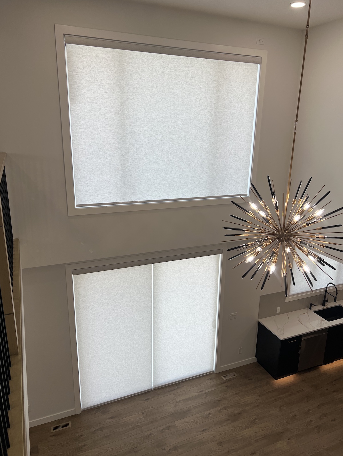 Custom blinds installed in a Calgary home